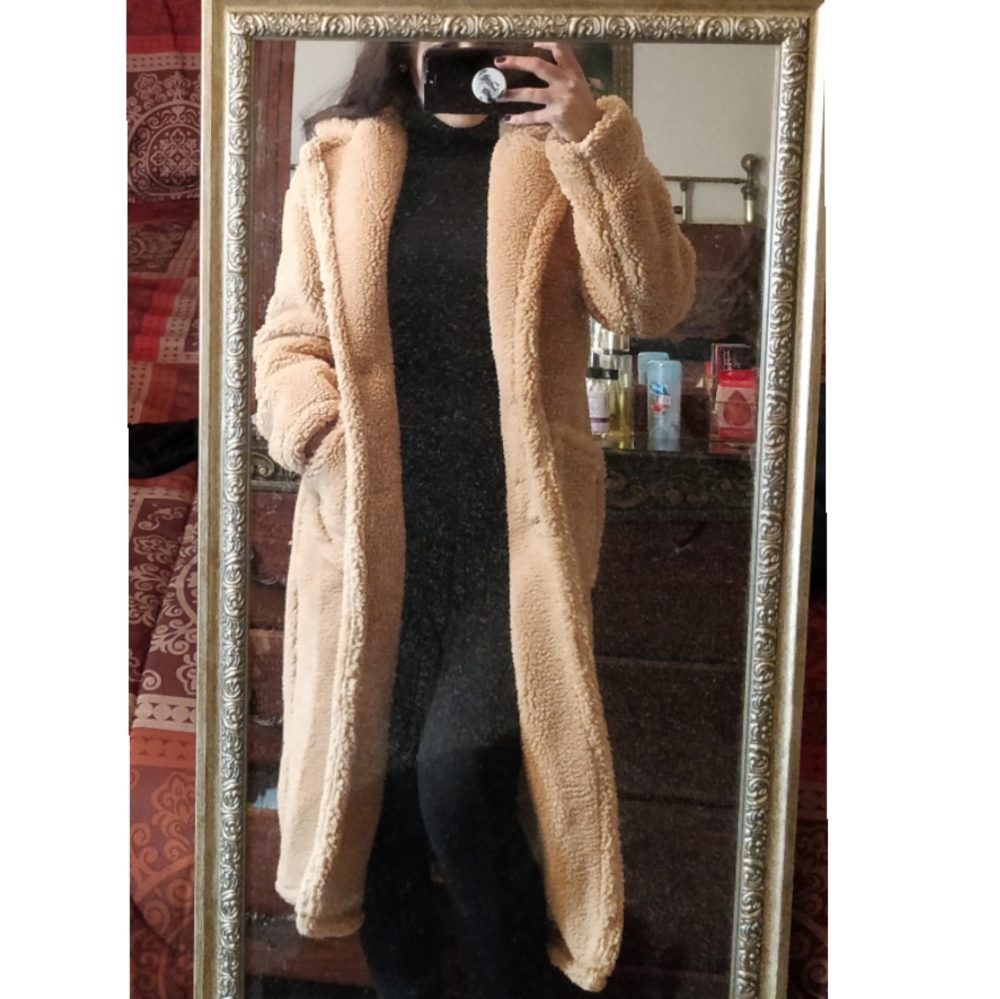 Shein longline Teddy Coat